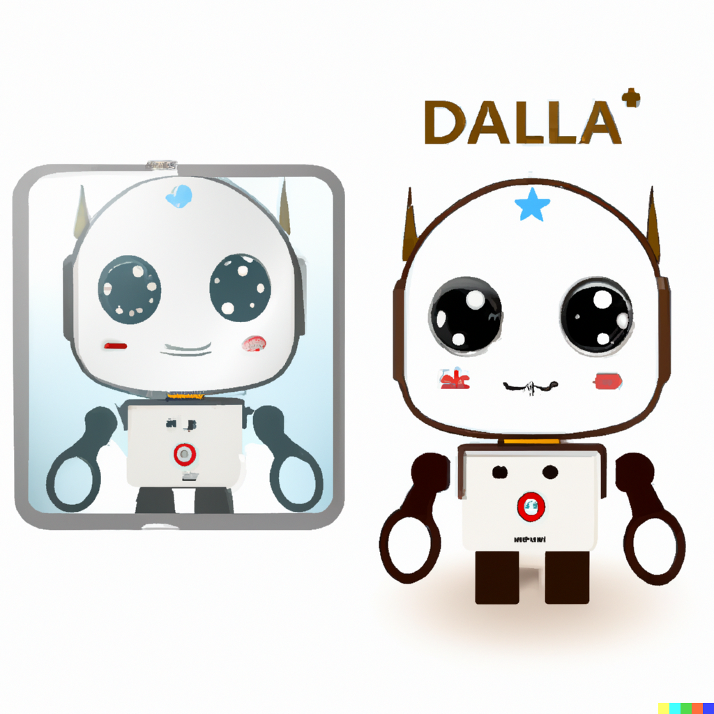 cute dalle drawing itself