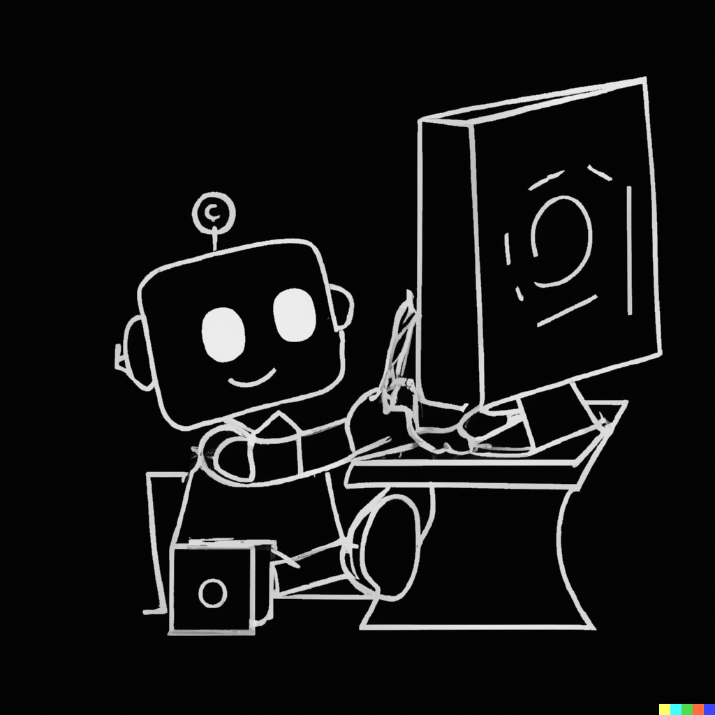 cartoon cute dalle drawing itself