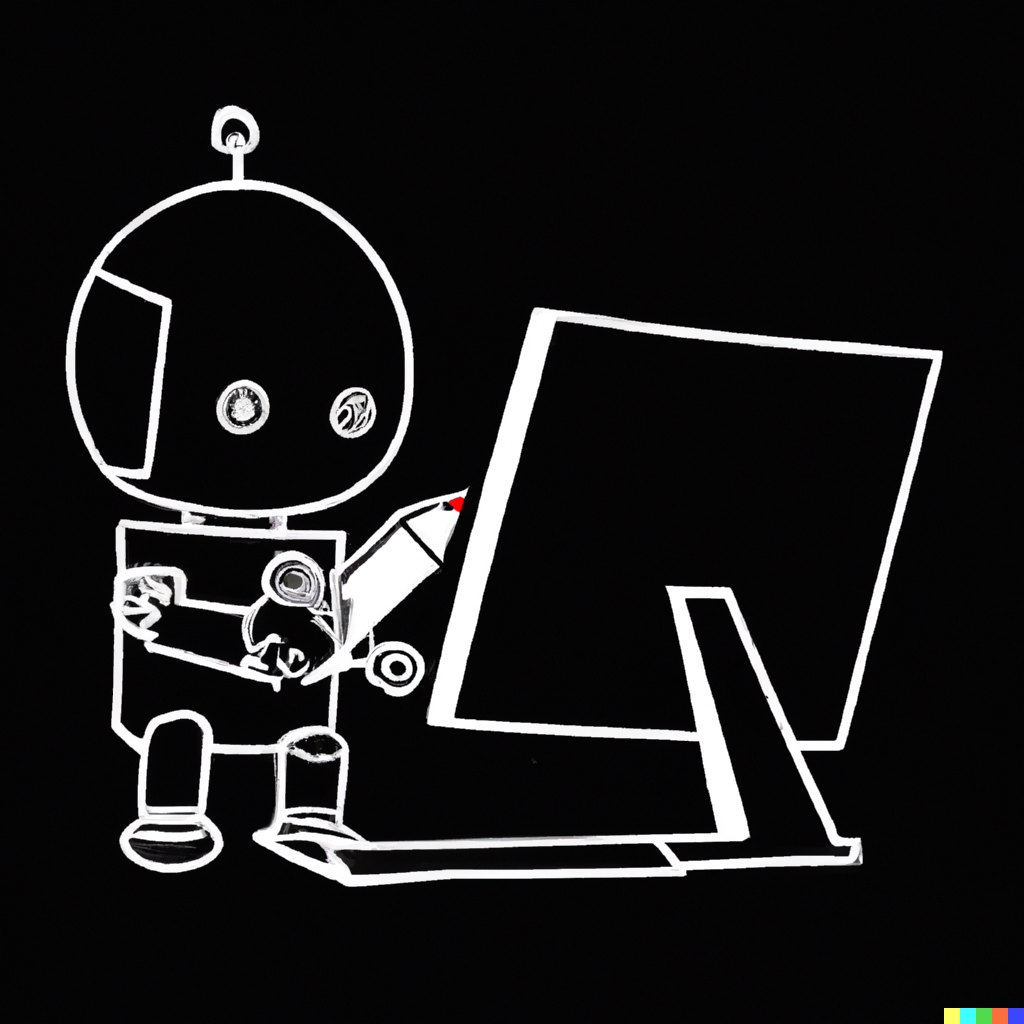 cartoon cute dalle drawing itself