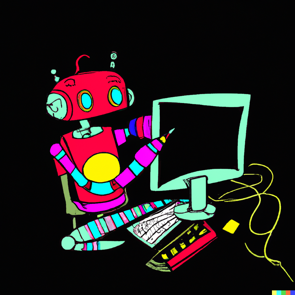 cartoon cute dalle drawing itself