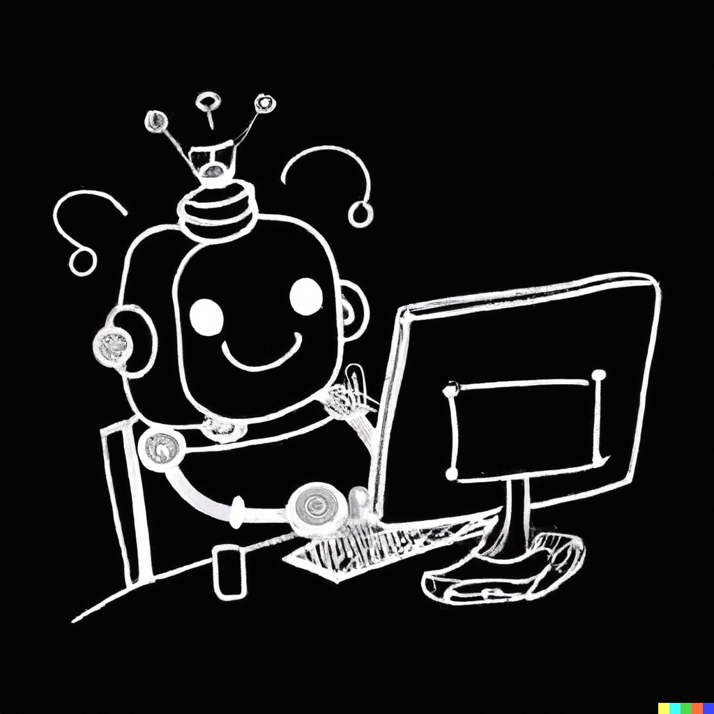 cartoon cute dalle drawing itself